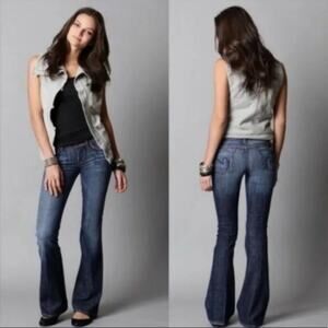 Citizens of Humanity Low Waist Flare Leg Jean Ingrid 002 Stretch Denim Size 25